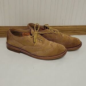 Men's sz 9.5 tan suede oxfords by Fossil